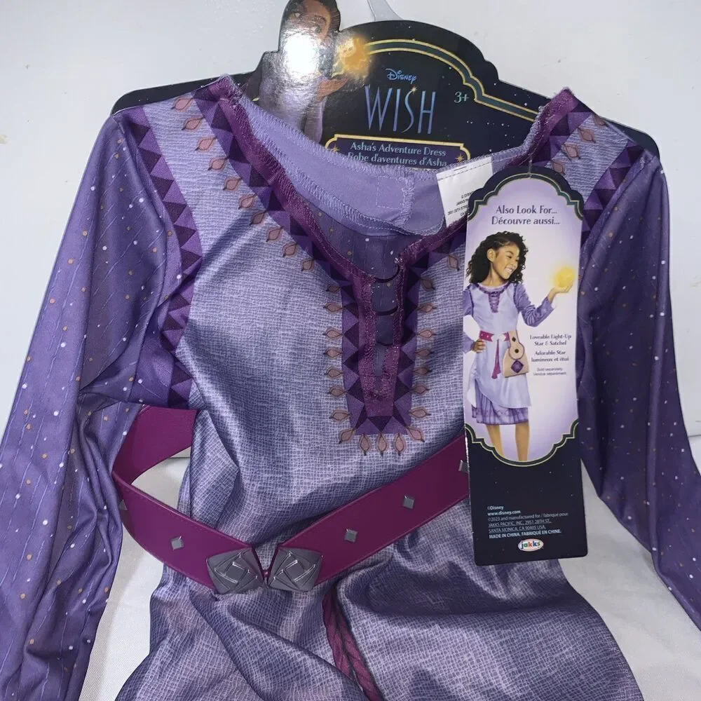 NWT Disney Wish Movie Asha’s Adventure Costume Dress Child Size Small 4-6x